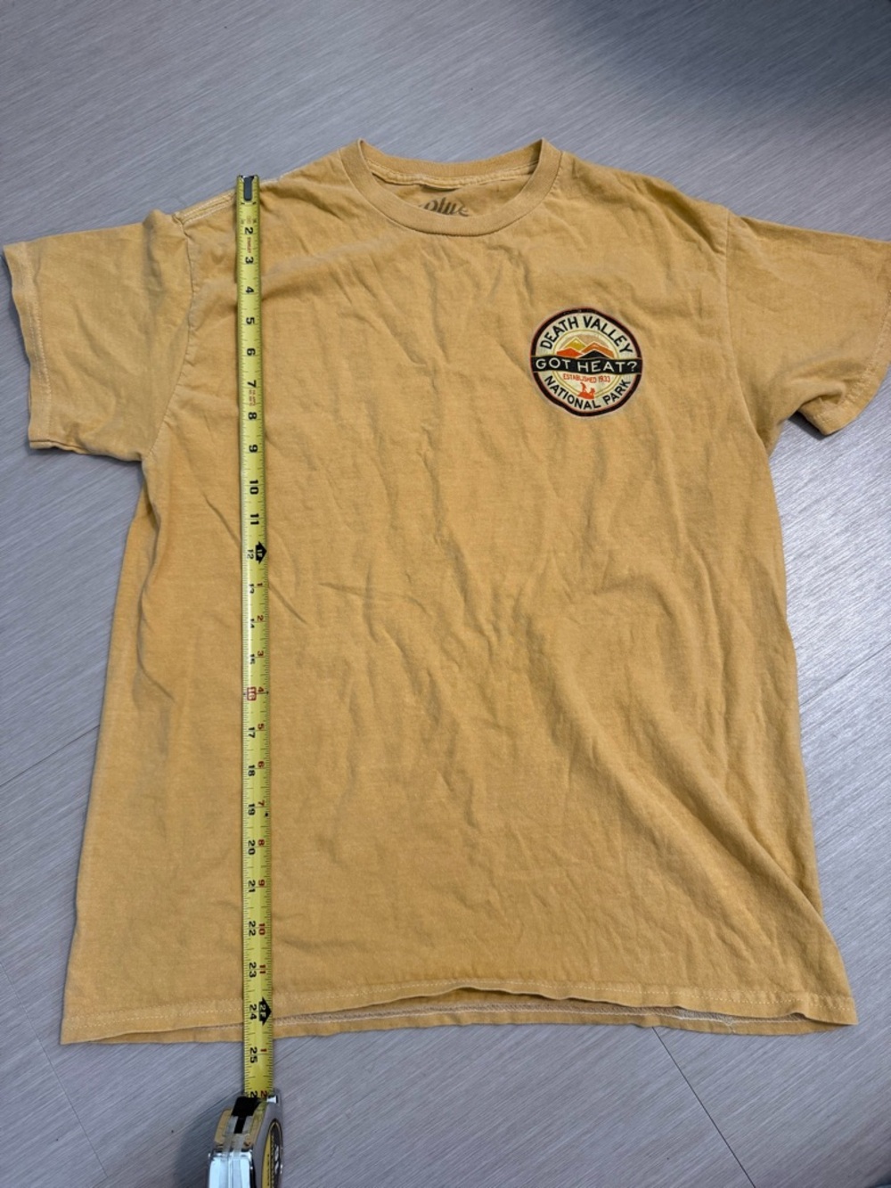 Blue 84 Men's Mustard Yellow Short Sleeve Graphic Tee Death Valley National park
